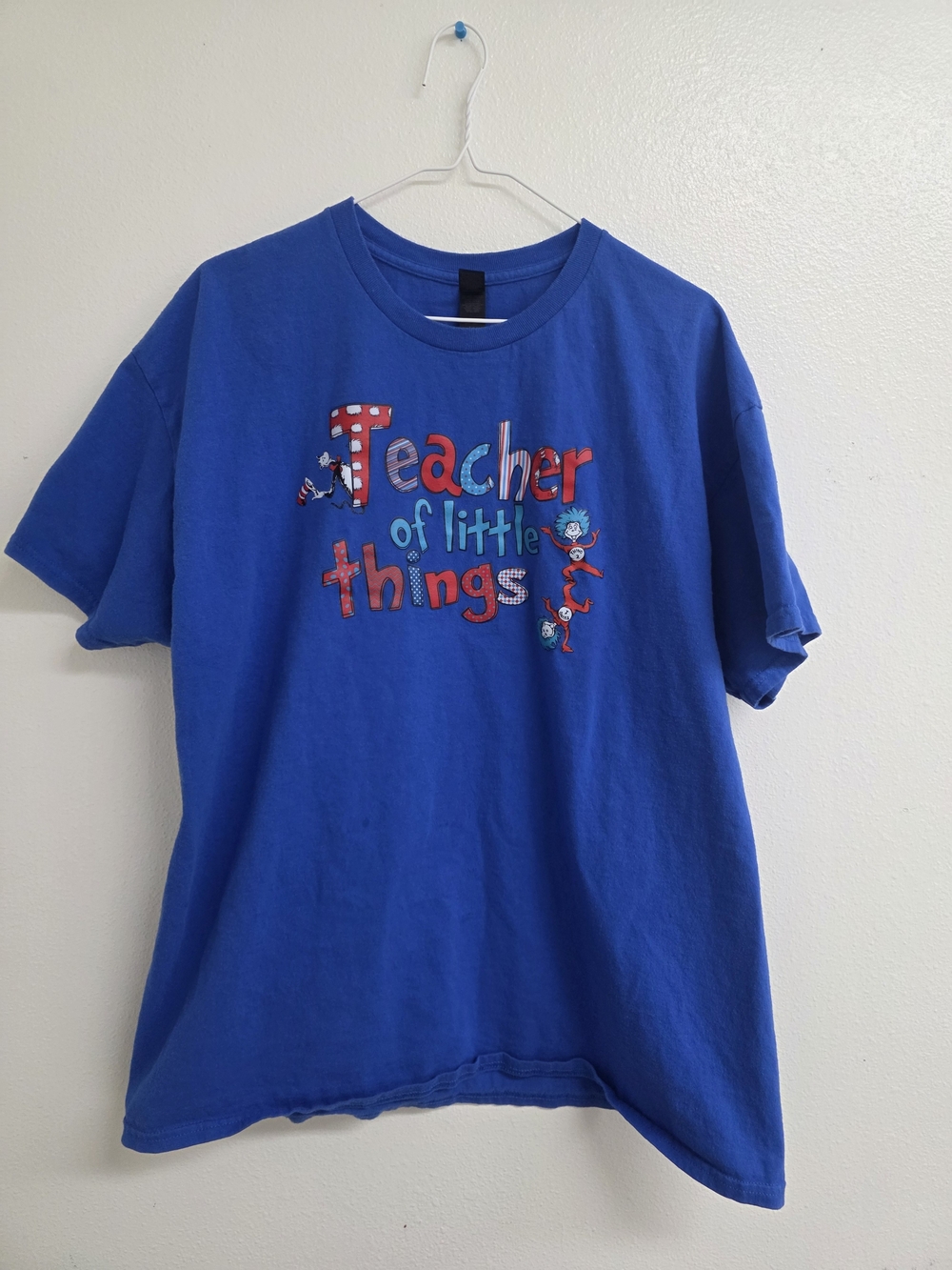 Gildan Royal Blue "Teacher of Little Things" Short-Sleeve Tee (0705)